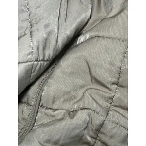 Free People Quilted Vegan Leather Jacket L Sage Green Puffer Funnel Neck Zip Up thumbnail 8