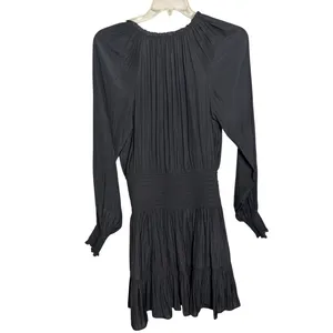 Ramy Brook Scotty Long Sleeve Mini Dress in Black Sz. M thumbnail 4
