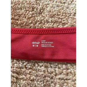 Aerie Red Wrap Scoop Bikini Top Removable Cups M thumbnail 2