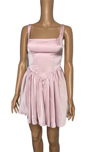 Princess Polly womens Straplie Mini Dress Pink size 0 New with tags Coquette thumbnail 1