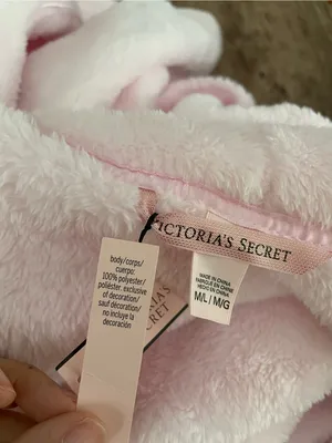 NWT Victoria's Secret Soft Plush Light Pink Robe Size Medium/Large thumbnail 7