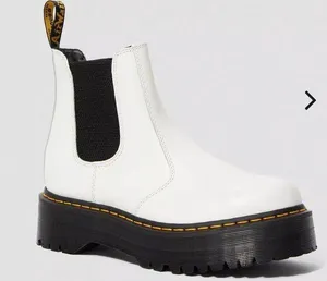 Dr. Martens White Platform Chelsea Boots thumbnail 1