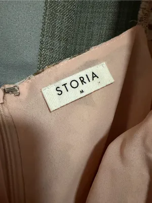 Storia Pink and Mustard Floral Puff-Sleeve Dress thumbnail 2