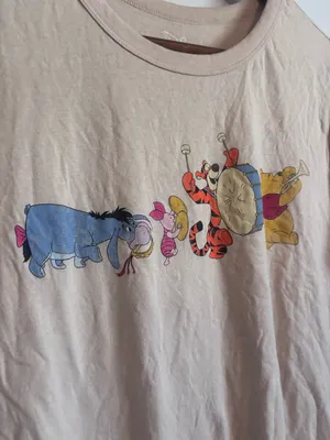 Disney Winnie the Pooh Tigger Parade Beige Graphic Logo Tee Shirt Top thumbnail 4