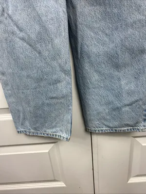 Pacsun Jordyn Low Rise Straight Jeans Blue Destroyed Light Wash 23 Baggy Cotton thumbnail 5