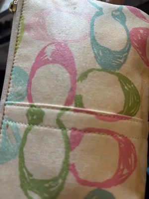 a vintage Coach Y2K pastel scribble wristlet ivory Canvas bag thumbnail 12