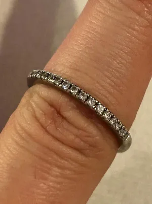 Ring band 925 sterling silver unique cute size 7 thumbnail 1