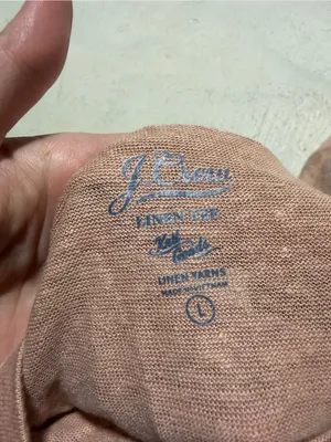 J. Crew linen tee linen yarns knit goods large pink thumbnail 3