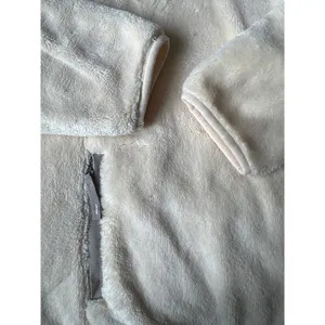 L.L.Bean Hi-Pile Fleece Pullover cream and gray size large thumbnail 13