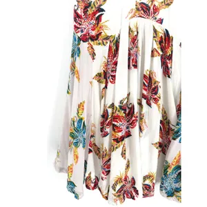 Free People Mini Dress Floral Two Tone S White Boho Tropical Strappy Sun Dress thumbnail 4