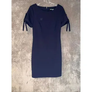Karl Lagerfeld Navy Knee Length Short Sleeve Cocktail Dress Size 2 757 thumbnail 2