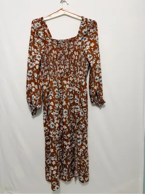 La Ligne x Target Floral Smocked Bodice Midi Dress XL thumbnail 2