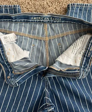 American Eagle Pinstripe Mom Jeans thumbnail 2