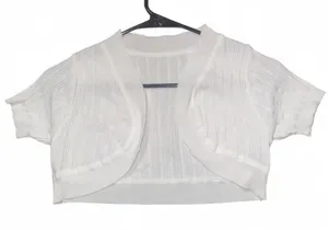 White Cropped Knit Shrug thumbnail 1