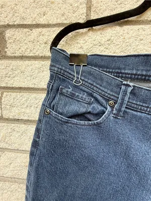 New York & Company Dark Indigo Wide Leg Flare Jeans thumbnail 10