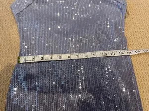 ZARA Ombré Sequins Spaghetti Strap Midi Dress Size XS thumbnail 6