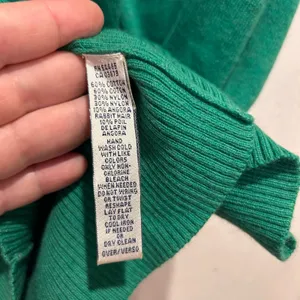 VTG NWT Y2K American Eagle Outfitters Women Green Sweater‎ Vest L Logo Angora thumbnail 7