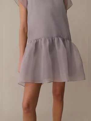 NWT Few Moda Joni Dress size Small Stone Gray Silver Staud mini thumbnail 5