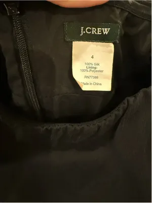 Women's J.CREW Black Strapless Dress Size 4 Silk thumbnail 3