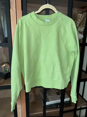 Outdoor Voices crewneck Jade Terry Green Sweatshirt Pullover Top lime thumbnail 6