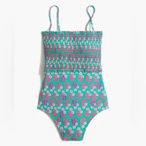 J. Crew Smocked One Piece Swimsuit thumbnail 4