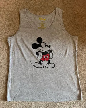 Disney Gray Tank Top with Mickey Mouse XL thumbnail 1