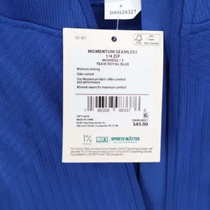 DSG Womens Momentum Seamless 1/4 Zip Pullover Royal Blue Size S thumbnail 5