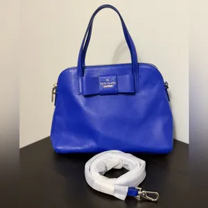 Kate Spade Maise Bow Satchel Bag in Bright Lapis Includes Strap thumbnail 4