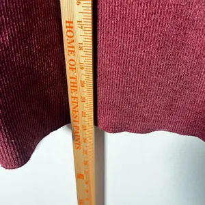 Urban Outfitters Sweater Medium Burgundy Ribbed Boxy Oversized thumbnail 6