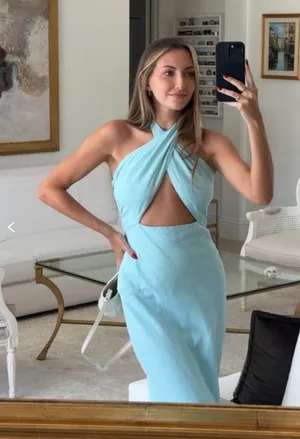 Simon Miller Blue Breeze Yabba Linen Dress 8 thumbnail 1
