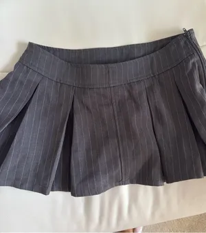 Pleated Pinstripe Mini Skirt thumbnail 1