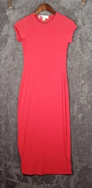 Free People Beach Maxi Red Short Sleeve Straight Dress Vacation Yatch Size Xs/T thumbnail 1