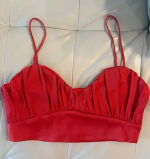 Meshki Crop Top Satin Red thumbnail 1