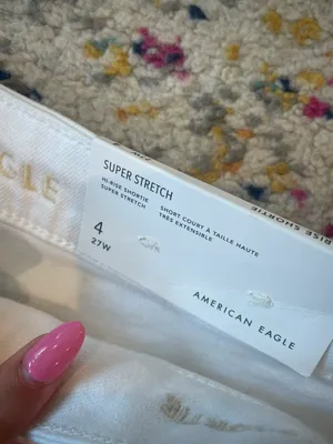 American Eagle Outfitters White Jean Shorts thumbnail 2