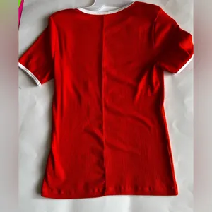 [Free Assembly] Women's Round Neck Short Sleeve T Shirts Orange Size M thumbnail 15