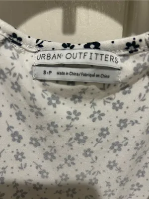 Urban Outfitters White Mini Dress with Black Ditsy Floral thumbnail 4