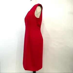 Calvin Klein Sleeveless Red Dress Size 10 thumbnail 4