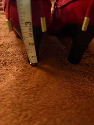 Coach Red Suede Ankle Booties thumbnail 3