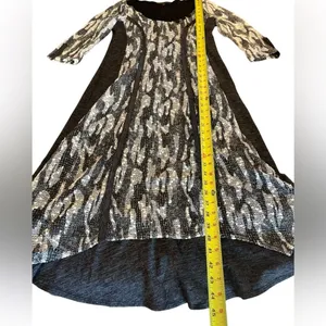 Picadilly Fashion Gothic Witchy Midi Dress Black White Layered Womens Size XS thumbnail 8