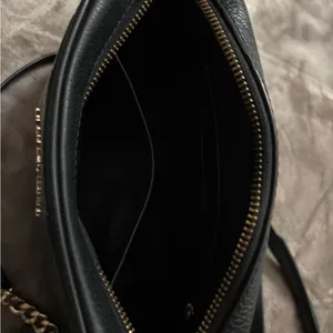 Michael Kors Black Leather Crossbody with Gold Chain and Tassel thumbnail 9