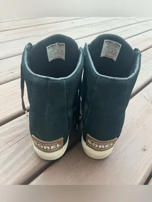 Sorel Black Suede High-Top Wedge Sneaker thumbnail 8
