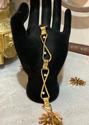 Gold Tone Geometric Bracelet thumbnail 2