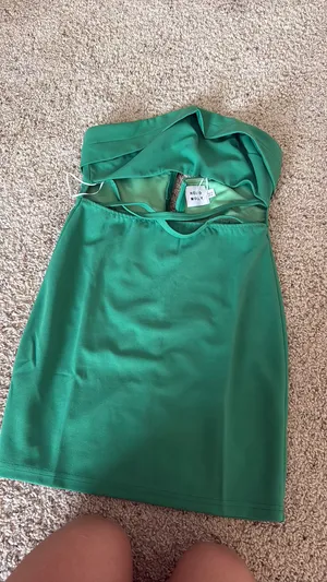 Hello Molly Green Mini Dress thumbnail 4