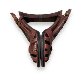 Banana Republic Vachetta Strappy Leather Slingback Heels Sandals‎ Sz 7 Estimated thumbnail 4