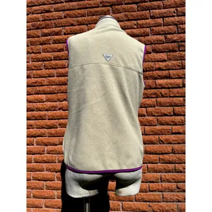 Columbia fleece vest cream and purple women's medium thumbnail 2