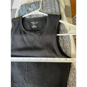 American Eagle Black Ribbed Bodysuit thumbnail 4