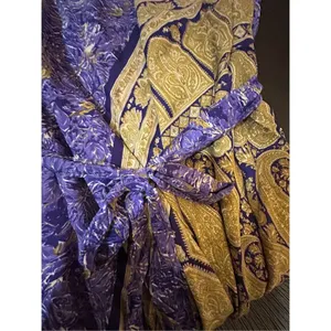 NWT Boho Lightweight Paisley Belted Tie Back Dress India M/L One size thumbnail 5
