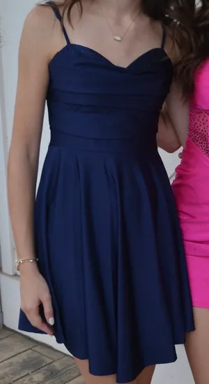 Navy Blue Macy's Homecoming Dress thumbnail 1