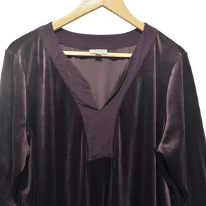 Pure Jill Womens Velvet Tunic XL Purple Whimsigoth Earthy Moody‎ Romantic Boho thumbnail 3