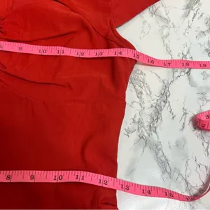 Modcloth Dear fiery red cut out dress pin up retro‎ Sz M thumbnail 7